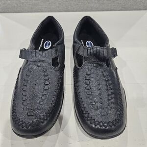 Dr. Scholl's Womens Black Woven Loafers Size 7